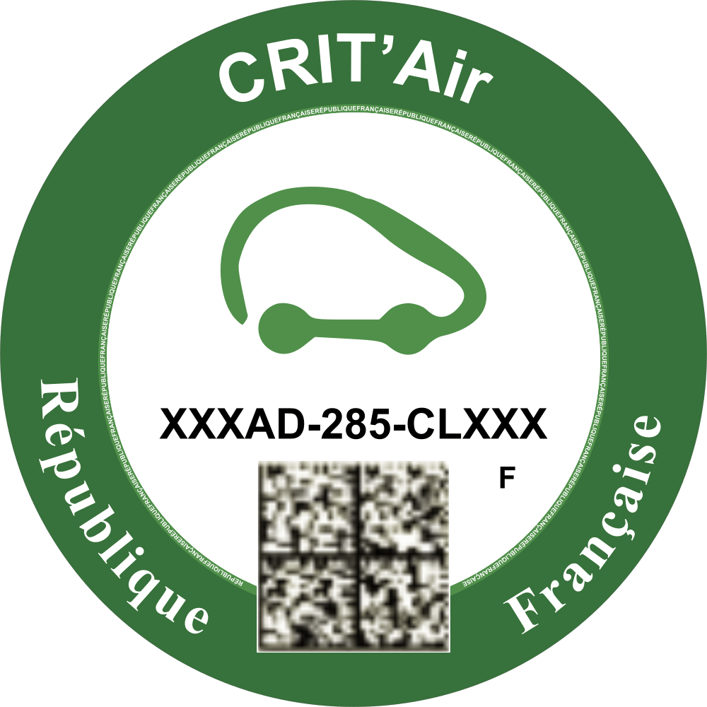 Milieusticker Frankrijk Crit'Air